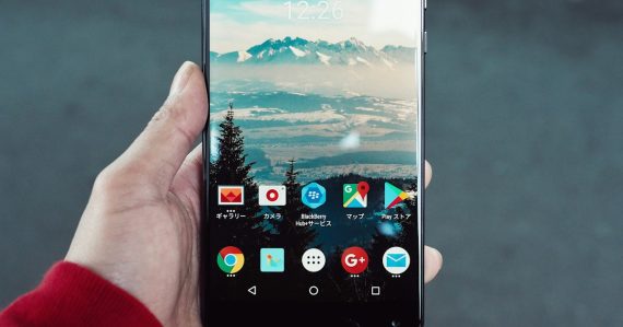 Black Sony Xperia Android smartphone, illustrating VMware's Android virtualization platform