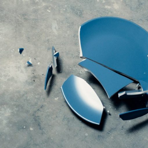 Broken blue ceramic plate, illustrating designing cloud architecture for failure