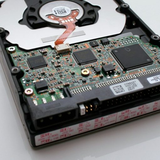 Black and gray internal HDD, illustrating the cloud backup market for SMBs