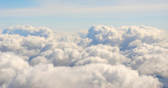 Nimbus clouds and blue calm sky, illustrating cloud brokering