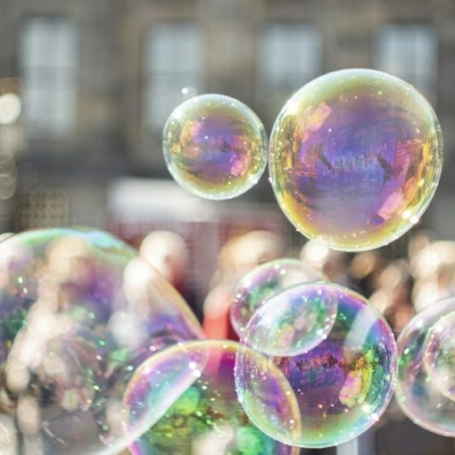 Selective focus photo of bubbles, illustrating cloud computing hype versus reality