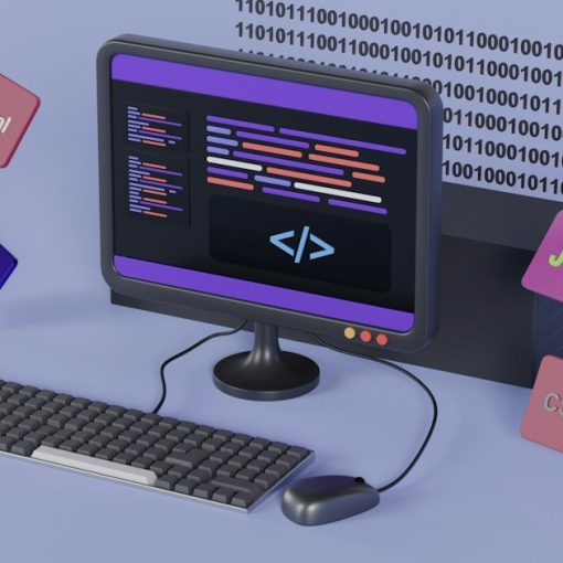 A computer with a keyboard and mouse, illustrating a cloud computing simulator from researchers