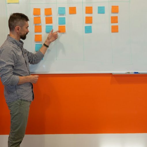 A man standing in front of a white board, illustrating why you don't need a cloud strategy