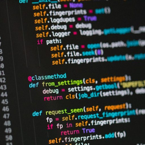 A computer screen with a bunch of code on it, illustrating servers as software in the cloud