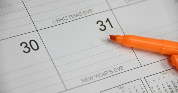 Marker on calendar, illustrating cloud predictions for 2011