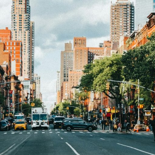 A city street filled with lots of tall buildings, illustrating what cloud computing means in practice