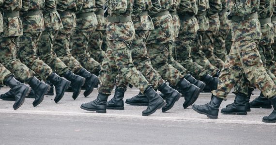 Men in green and brown camouflage uniform, illustrating cloud security good enough for the Pentagon
