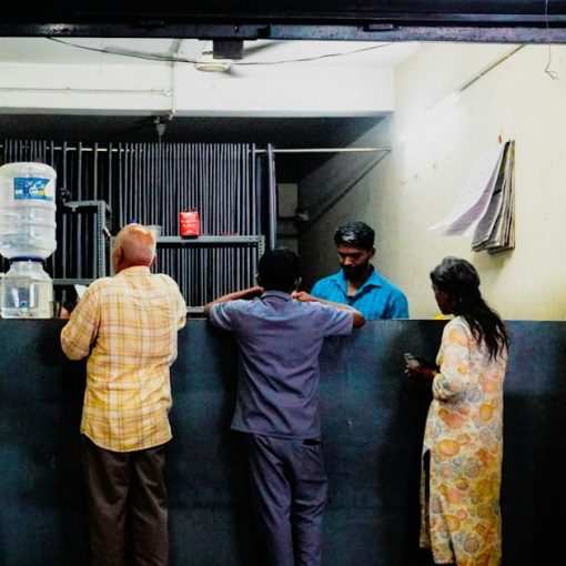 Customers interact with a vendor at a street shop, illustrating users demanding more from cloud providers
