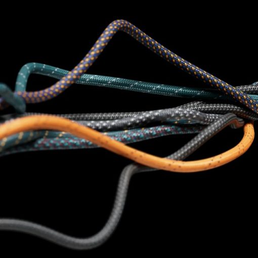 A close up of network cable on a black background, illustrating obsolete enterprise networks