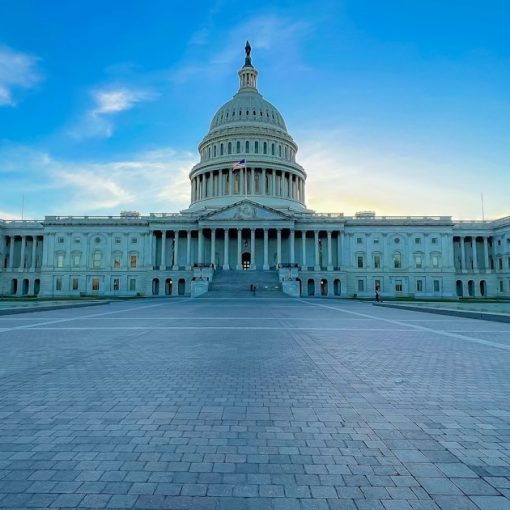 The United States Capitol building in Washington DC, illustrating federal cloud and data center consolidation