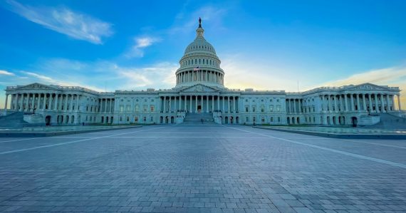 The United States Capitol building in Washington DC, illustrating federal cloud and data center consolidation