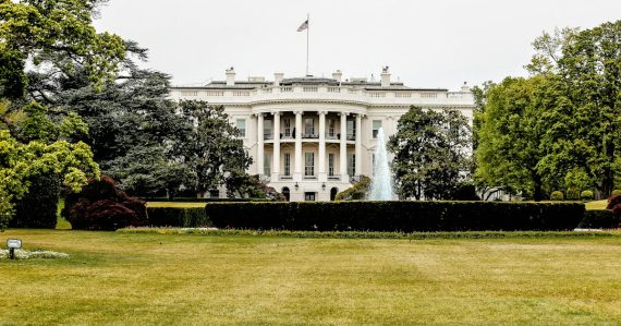 Architectural photography of the White House, illustrating federal cloud culture