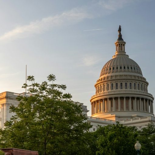 The United States Capitol building at golden hour, illustrating the public sector falling behind on cloud adoption