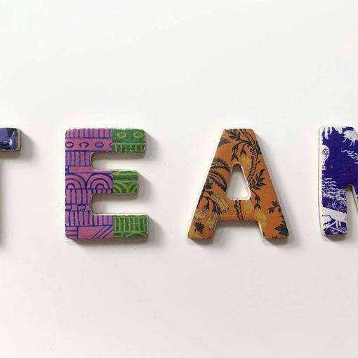 Team freestanding letters, illustrating SMB confusion about cloud technology