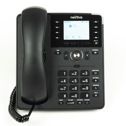 IP desk phone on an office desk, illustrating business VoIP services