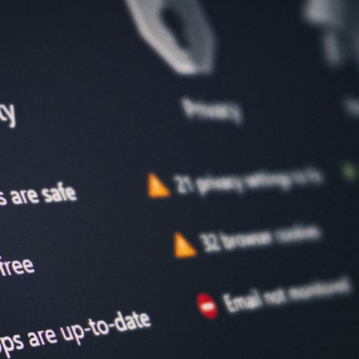 A security and privacy dashboard showing its status, illustrating removing vulnerabilities from VoIP networks